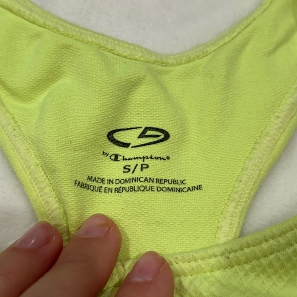 CHAMPION Women’s Activewear Workout Sports Bra - neon yellow, size S - Picture 3 of 5